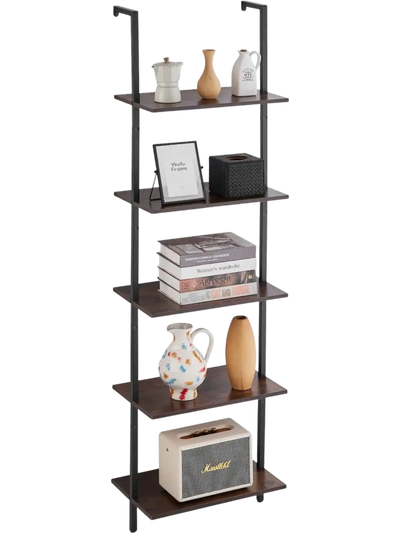 Vevor Pipe Shelf 5-Tier Wall-Mounted Industrial Ladder Shelf 17.3