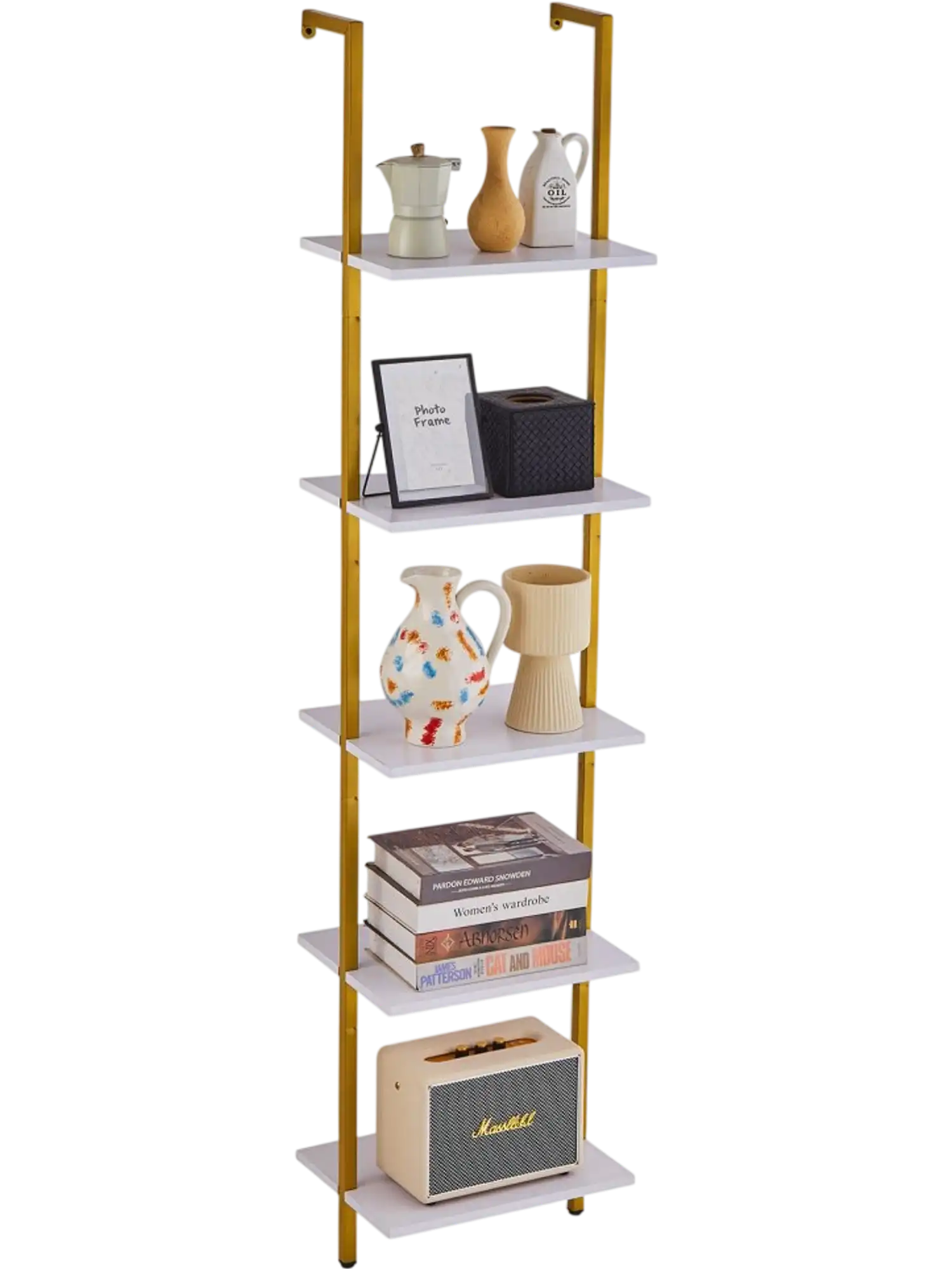 Vevor Pipe Shelf 5-Tier Wall-Mounted Ladder Shelf 15.6