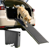 VEVOR Dog Ramp for Cars, 63" L x 17" W, Folding Pet Ramps for Medium & Large Dogs up to 250lbs, Pet Stair Ramp with Non-Slip Oxford Fabric Surface, Portable Outdoor Dog Car Ramps for SUV & Truck