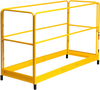 VEVOR 6 Foot Scaffolding Safety Guardrail, Rustproof Solid Carbon Steel Scaffold Guard Rail of 55.4 lbs Load Capacity, Baker Style Metal Guardrails Accessory System for Scaffolding Platform, Yellow