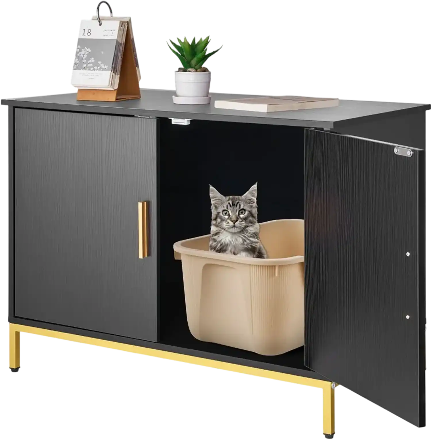 Vevor Cat Litter Box Enclosure Hidden Cabinet End Table 27.6