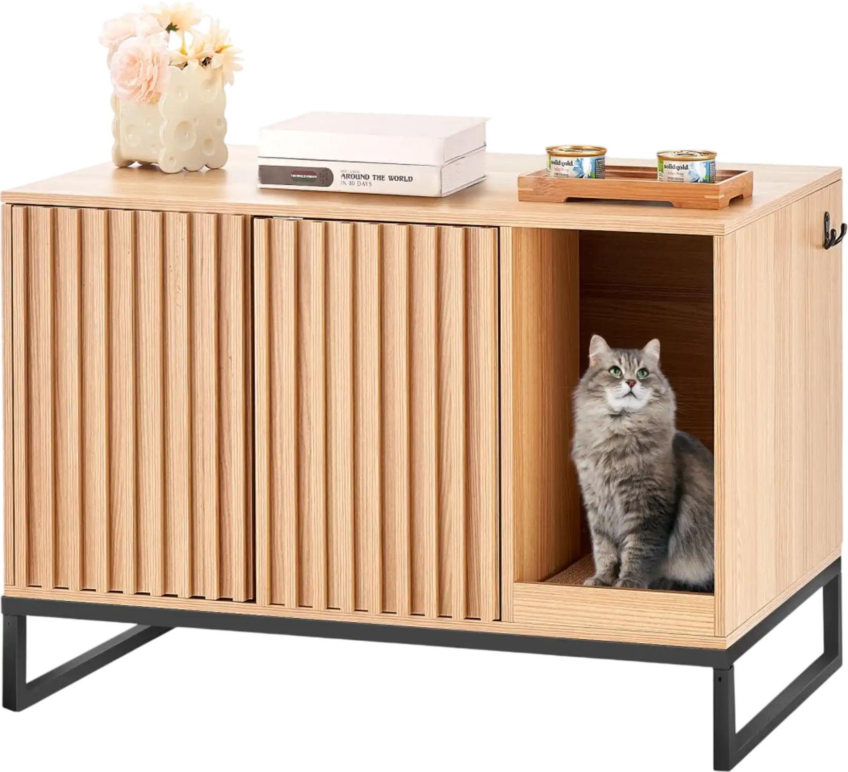 Vevor Cat Litter Box Enclosure Hidden Furniture 31.5