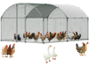 VEVOR Large Metal Chicken Coop 9.8x13x6.6 ft Walk-in Chicken Run House, Doom Roof Hen House Enclosure with Cover and Security Lock, Outdoor Duck Rabbit Cage Poultry Pen for Backyard, Farm, Yard Use