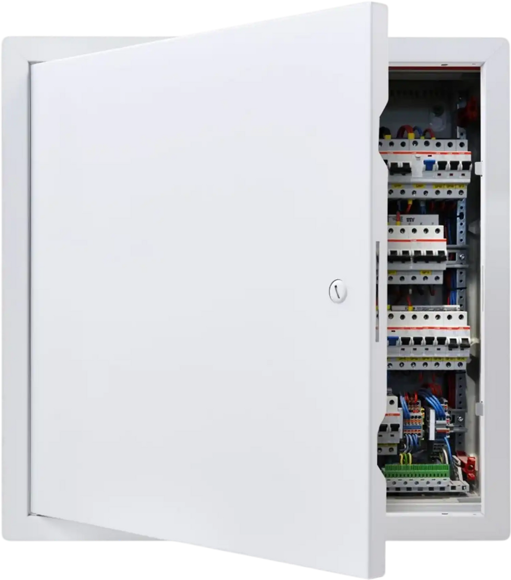 VEVOR Access Panel for Drywall, 15.2 x 15.2 in Galvanized Steel Access Door, Easy Install Hinged Service Panel with Screwdriver Latch, for Ceiling Plumbing Electrical, 14.4 x 14.4 in Cutout Size White
