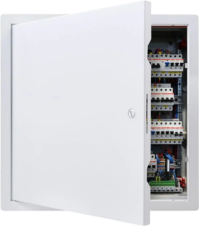VEVOR Access Panel for Drywall, 15.2 x 15.2 in Galvanized Steel Access Door, Easy Install Hinged Service Panel with Screwdriver Latch, for Ceiling Plumbing Electrical, 14.4 x 14.4 in Cutout Size White