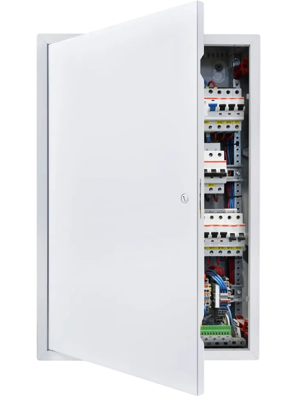 VEVOR Access Panel for Drywall, 25.3 x 17.2 in Galvanized Steel Access Door, Easy Install Hinged Service Panel with Screwdriver Latch, for Ceiling Plumbing Electrical, 16.4 x 24.4 in Cutout Size White