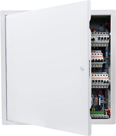 VEVOR Access Panel for Drywall, 19.2 x 19.2 in Galvanized Steel Access Door, Easy Install Hinged Service Panel with Screwdriver Latch, for Ceiling Plumbing Electrical, 18.4 x 18.4 in Cutout Size White