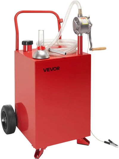 Vevor Fuel Caddy 20 Gallon Manual Pump Gasoline & Diesel Fuel Tank Red New