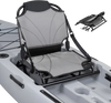 VEVOR Kayak Seat, 1 Pack 1.3" Raised Height, Universal Foldable Canoe Seat with Adjustable Back Support, Adjustable Straps, and Aluminum Alloy Frame for Sit-on-Top/Fishing/Inflatable Kayaks & Canoes