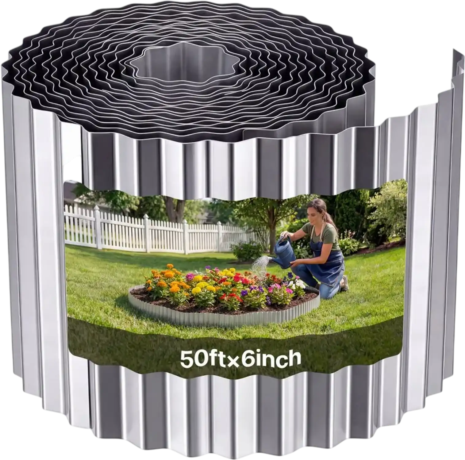 Vevor Landscape Edging Galvanized Steel 50' x 6