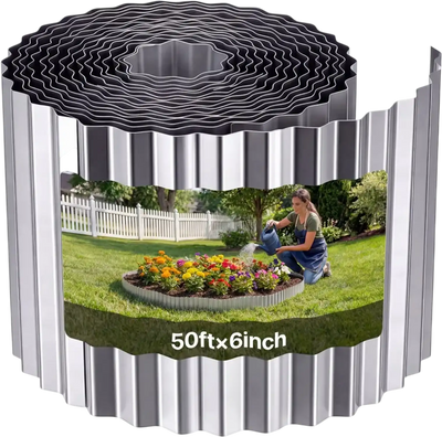 Vevor Landscape Edging Galvanized Steel 50' x 6