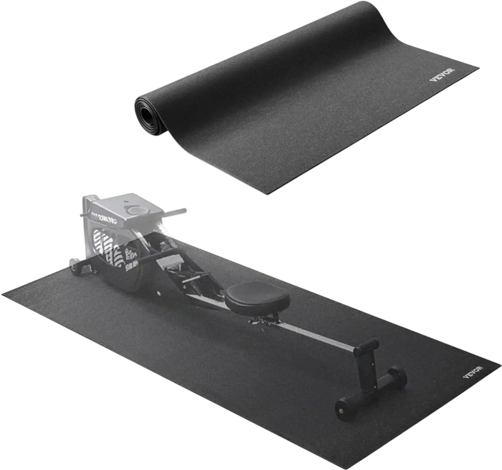 VEVOR Treadmill Mat for Carpet Floor, 1/4" Thick, 36" x 78" Exercise Equipment Mat for Treadmills, Elliptical, Rowing Machine, High Density PVC Floor Protector, Waterproof and Non-slip for Home Gym