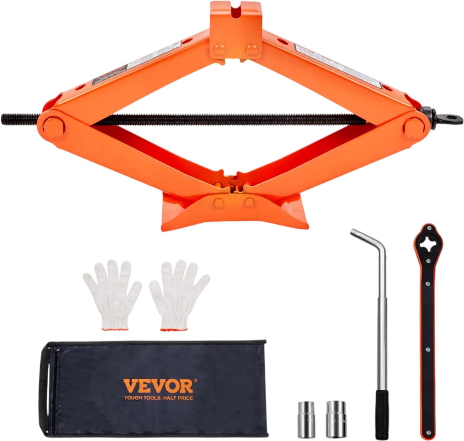 Vevor Scissor Jack 2.5 Ton 5512 lbs Car Jack with Ratcheting Handle and L-Wrench New