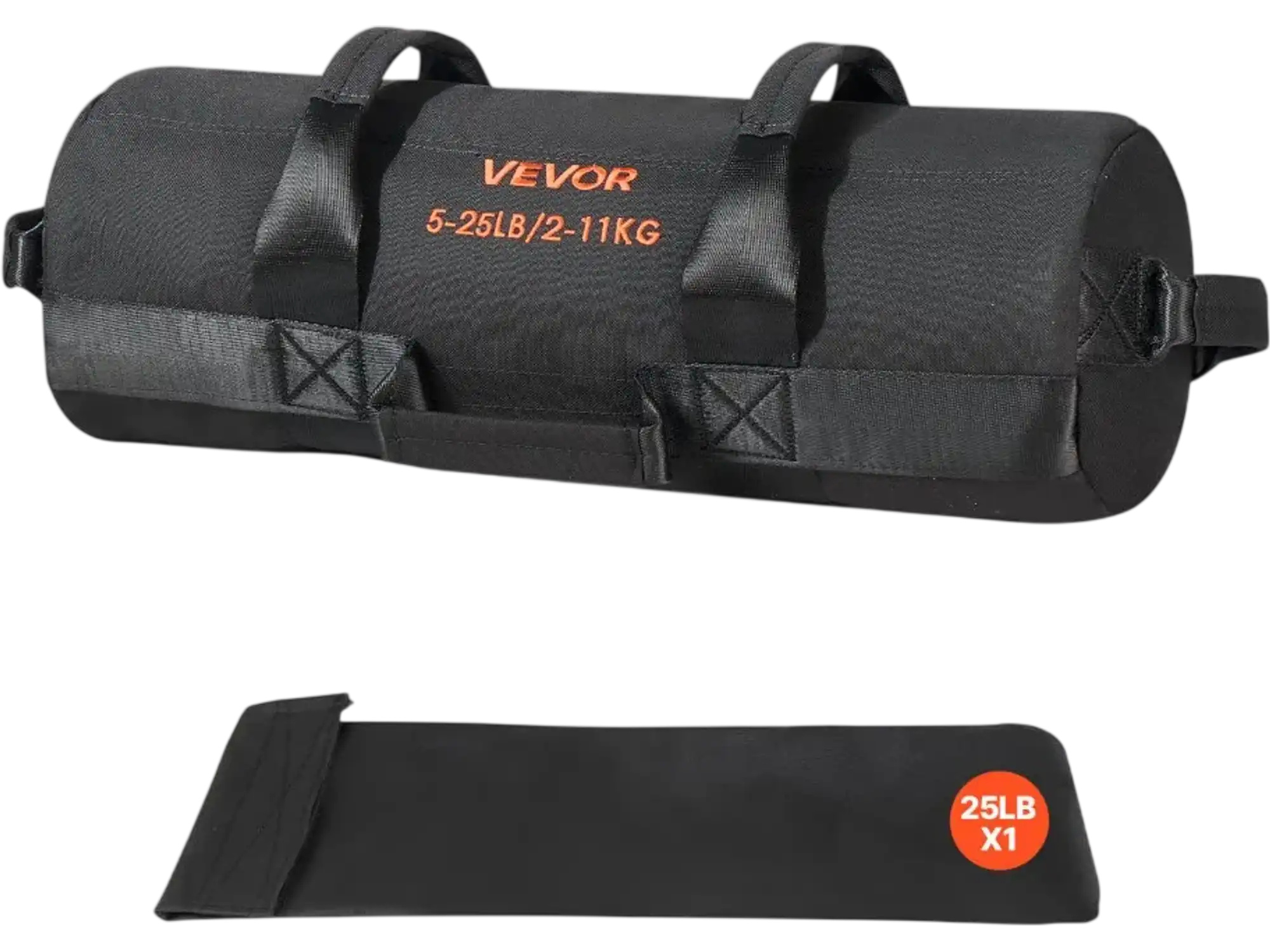 Vevor Workout Sandbag Adjustable 5-25 lbs Heavy Duty Fitness Training Bag New