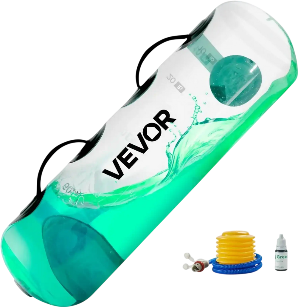 VEVOR Water Weights Aqua Bag, Large Aqua Bags for Workout, 50 lbs Adjustable Portable Stability Fitness & Full Body Exercise Equipment, for Strength Core and Balance Training, Home Gym Exercise, Clear