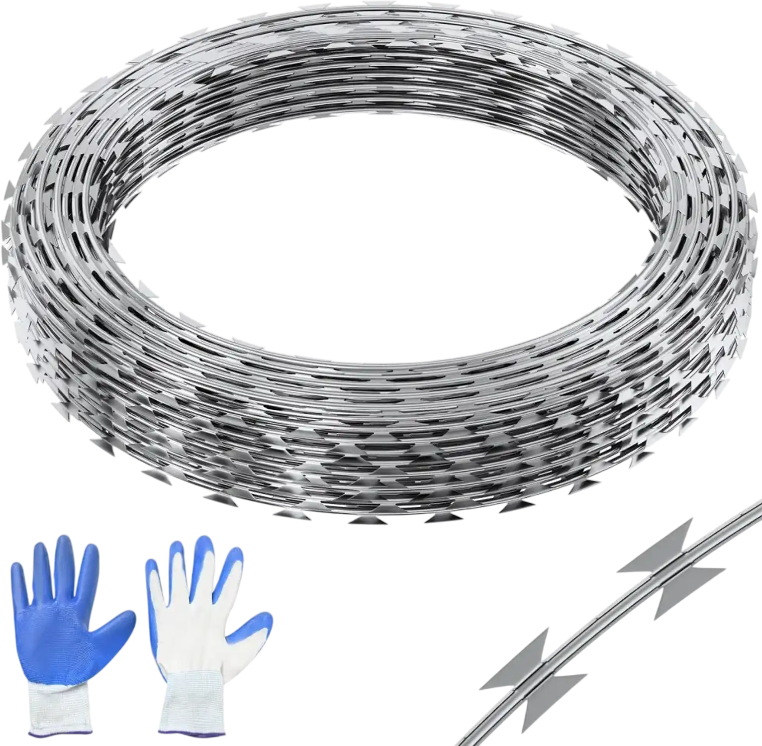 Vevor Razor Wire Galvanized Barbed Fencing 246' 5 Rolls New