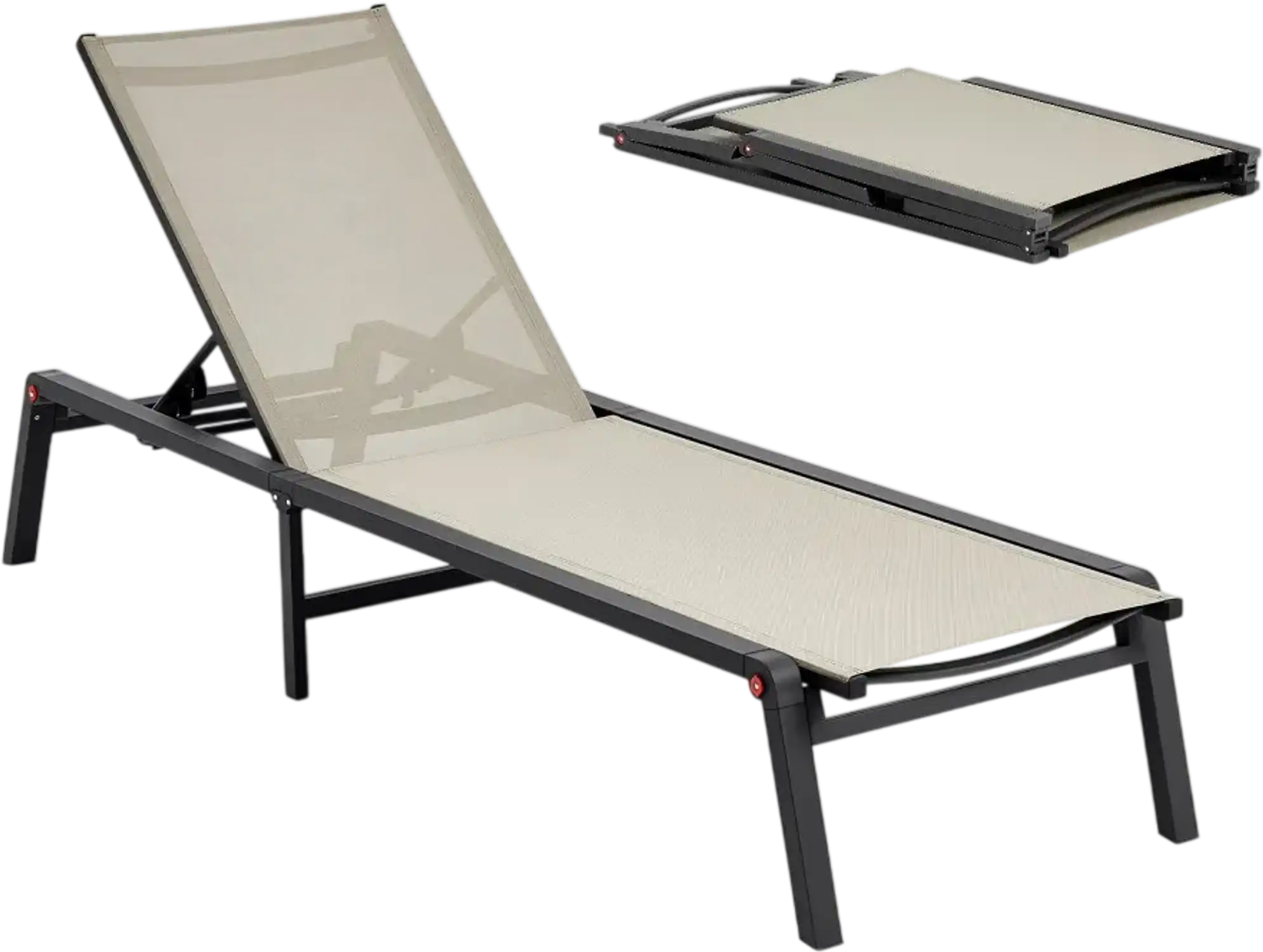 Vevor Chaise Lounge Chair Foldable Outdoor Pool Recliner New