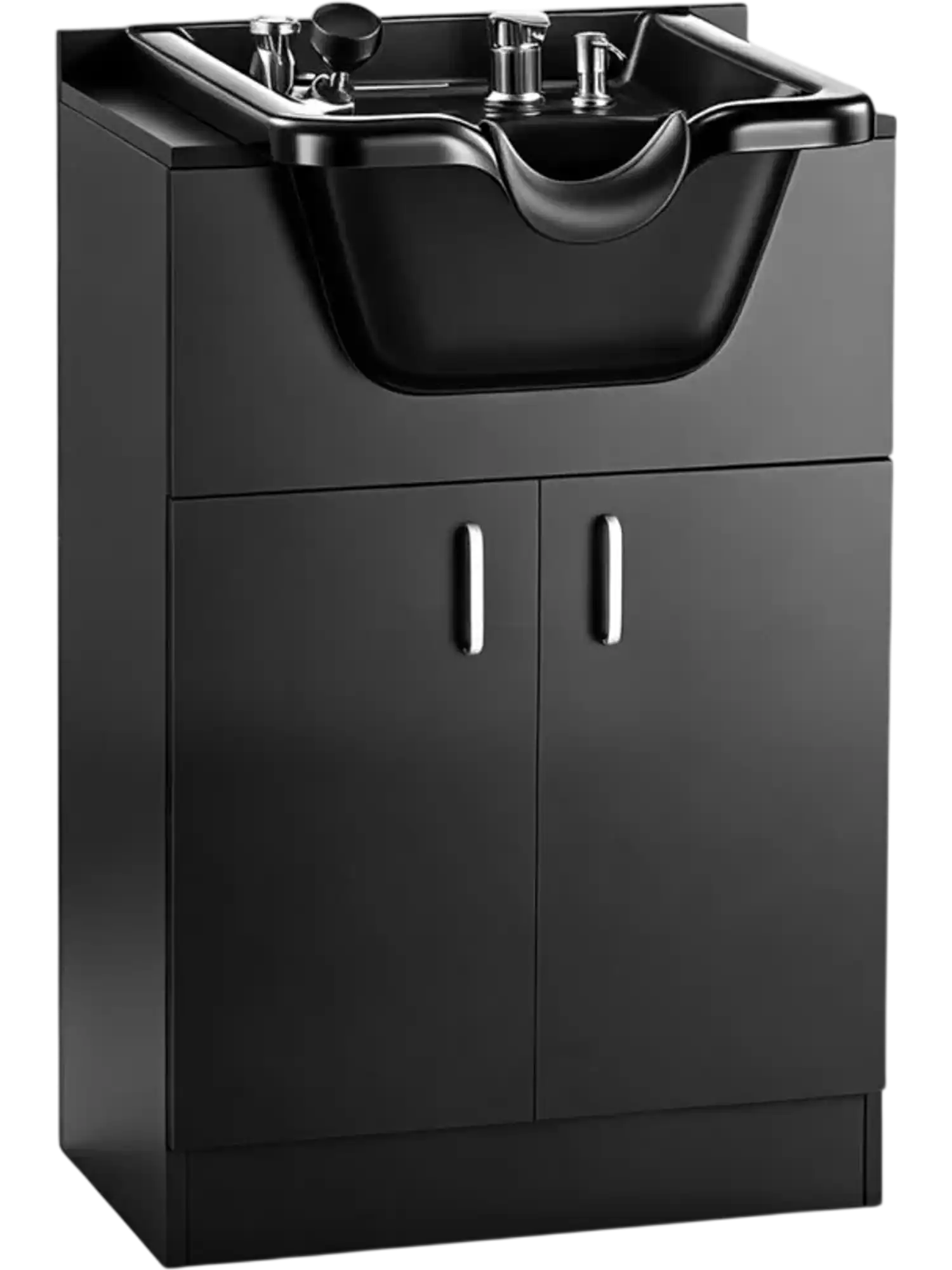 Vevor Shampoo Bowl with Cabinet Backwash Sink Station Black New