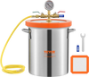 VEVOR 3 Gallon Vacuum Chamber, Upgraded Tempered Glass Lid Vacuum Degassing Chamber, 304 Stainless Steel Chamber, for Stabilizing Wood, Resin Degassing, Silicone Degassing and Plaster Degassing