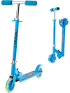 VEVOR Kick Scooter for Kids Ages 3+, 2-Wheel Toddler Scooter with Light-Up Wheels, Adjustable Height Handlebar, Wide Anti-Slip Deck, Foldable Lightweight Frame for Boys & Girls up to 110 lbs, Blue