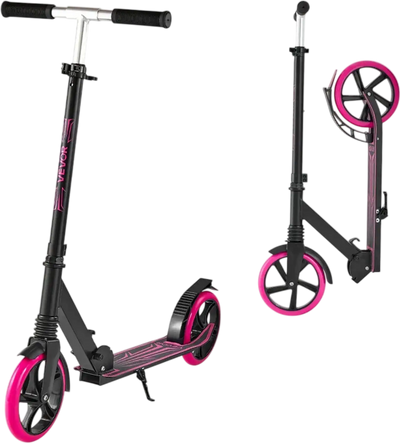 Vevor Kick Scooter Adjustable Height Foldable 2-Wheel Pink New