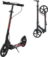 VEVOR Kick Scooter for Kids Ages 8+, Teens & Adults, 2-Wheel Toddler Scooter with Height Adjustable Handlebar, Wide Anti-Slip Deck, Foldable Lightweight Frame for Boys & Girls up to 220 lbs, Black