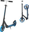 VEVOR Kick Scooter for Kids Ages 8+, Teens & Adults, 2-Wheel Toddler Scooter with Adjustable Height Handlebar, Wide Anti-Slip Deck, Foldable Lightweight Frame for Boys & Girls up to 220 lbs, Blue