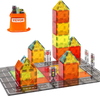 VEVOR Magnetic Tiles, 56 PCS Magnetic Road Building Blocks for Kids, Magnet Building Set with Storage Bag, STEM Sensory Educational City Construction Stacking Toys Gift for Toddlers Boys Girls Aged 3+
