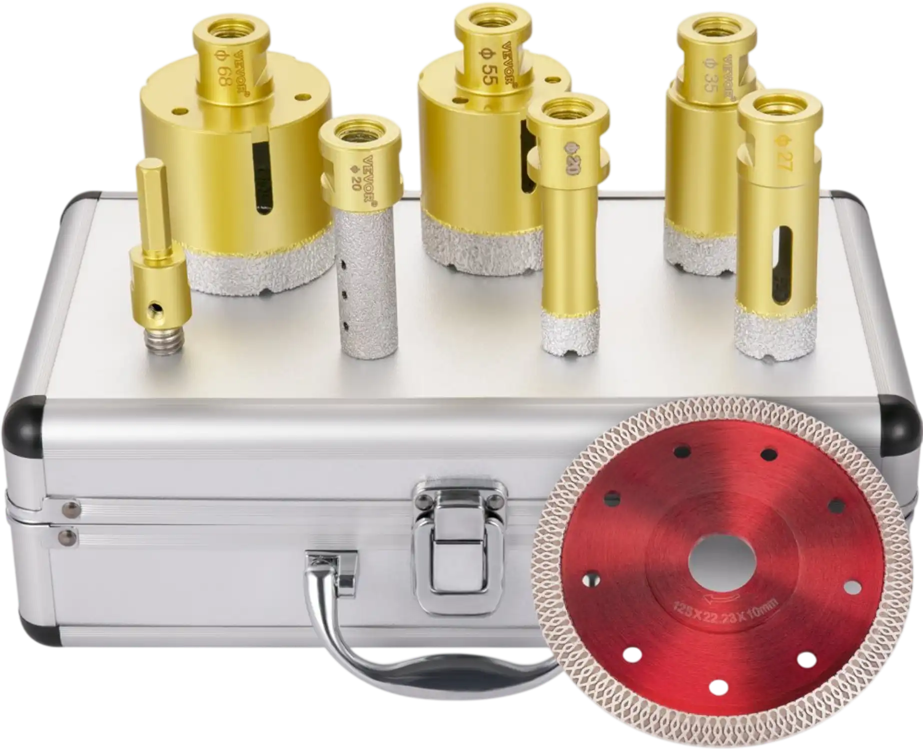 Vevor Diamond Hole Saw Set 20/27/35/55/68 mm Tile Ceramic Porcelain Marble New