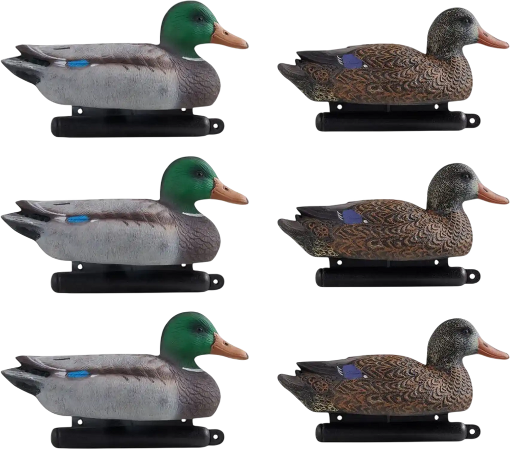 VEVOR Duck Decoys, Realistic Floating Duck Decoys, Weight Forward Swim, Plastic Duck Hunting Decoy Outdoor for Hunting, for Pool, Pond, and Lake, Garden Yard Decoration, Easy to Carry and Use, 6-Pack