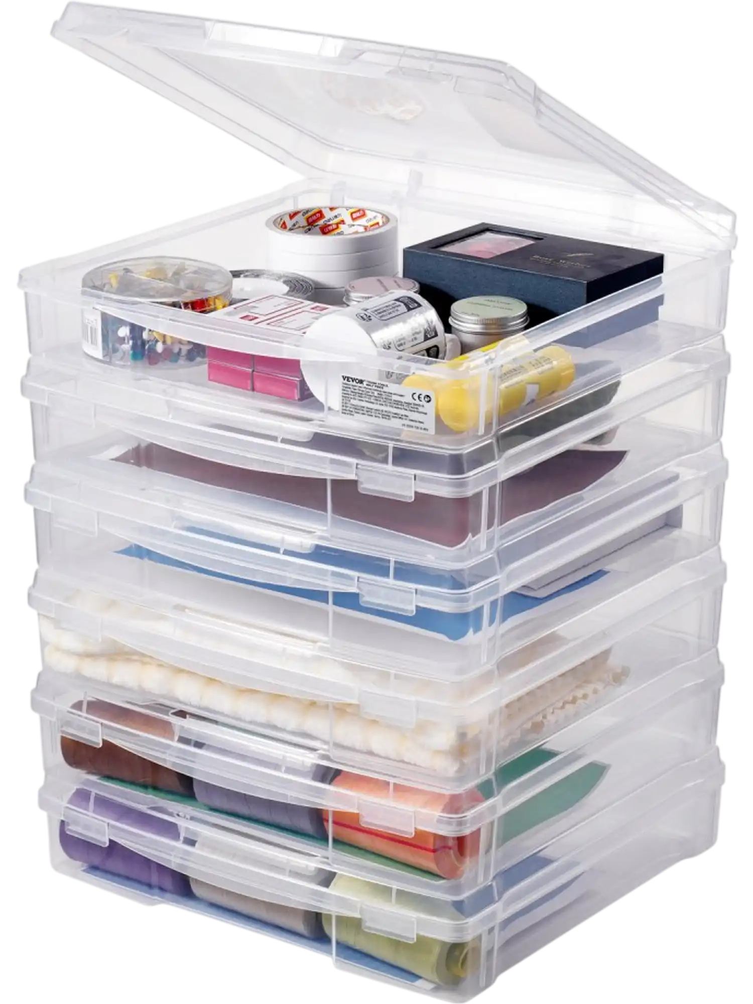 Vevor Scrapbook Paper Storage Boxes 6-Pack 14.2