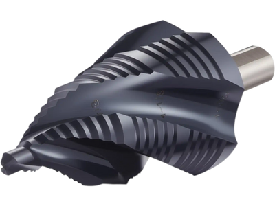 VEVOR Step Drill Bit, 3/16 to 1-3/8 inch, 3/8 inch Triangular Shank, TiAlN Coating Cobalt High Speed Steel, Four Spiral Flute Step Bit for Metal, Stainless Steel, Aluminum, Wood, Plastic, Fiberglass