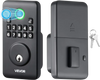VEVOR Fingerprint Door Lock, Electronic Biometric Deadbolt with Pioneering Easy-Grip Design, Auto Locking, One-Time Code, Anti-Peeking Password, Keyless Entry Door Lock for Home Use, Matte Black