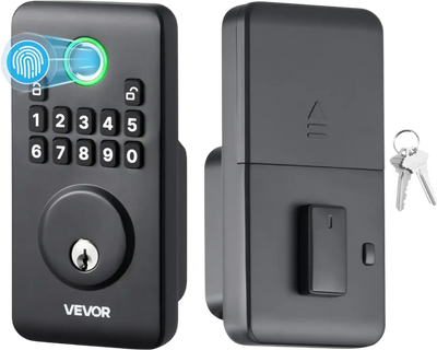 Vevor Fingerprint Door Lock Electronic Biometric Deadbolt Keyless Entry Matte Black New