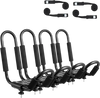 VEVOR Kayak Roof Rack 2 Pairs J-Bar, Soft Roof Rack, Top Mount Tie Down, Carrier for kayak, Surf Board, Canoe, SUP, Ski Board, Mount on Car, SUV, Truck, 2 Kayaks
