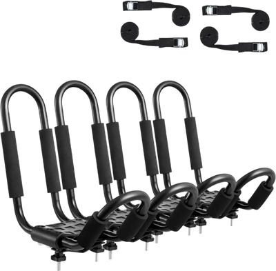 Vevor Kayak Roof Rack J-Bar Soft Top Mount Carrier New