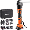 VEVOR Cordless Mini Press Tool, 18V Electric Pipe Crimping Tool for 1/2", 3/4", 1" PEX Pipe Copper Rings, 24KN PEX Press Tool with 2pcs Battery, Fast Charger & Carrying Case - Meet ASTM F1807 Standard