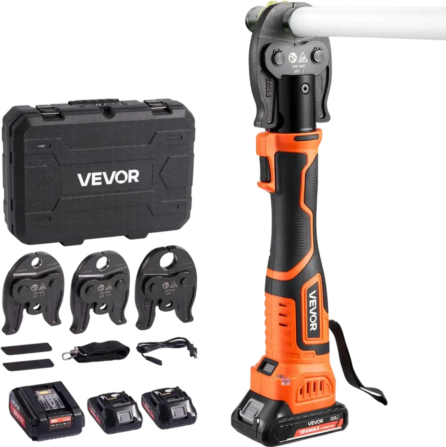 Vevor Press Tool 18V Electric Pipe Crimping Kit for 1/2