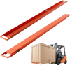 VEVOR Forklift Extensions 96 x 5.5 in, Upgrade Retaining Loop & Bottom Lock, for Forklifts and Forklift Trucks, Heavy-Duty Industrial Pallet Fork Attachments, Extended Load Handling, Orange, 1 Pair