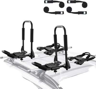 Vevor Kayak Roof Rack J-Bar Folding Top Mount Carrier Set New