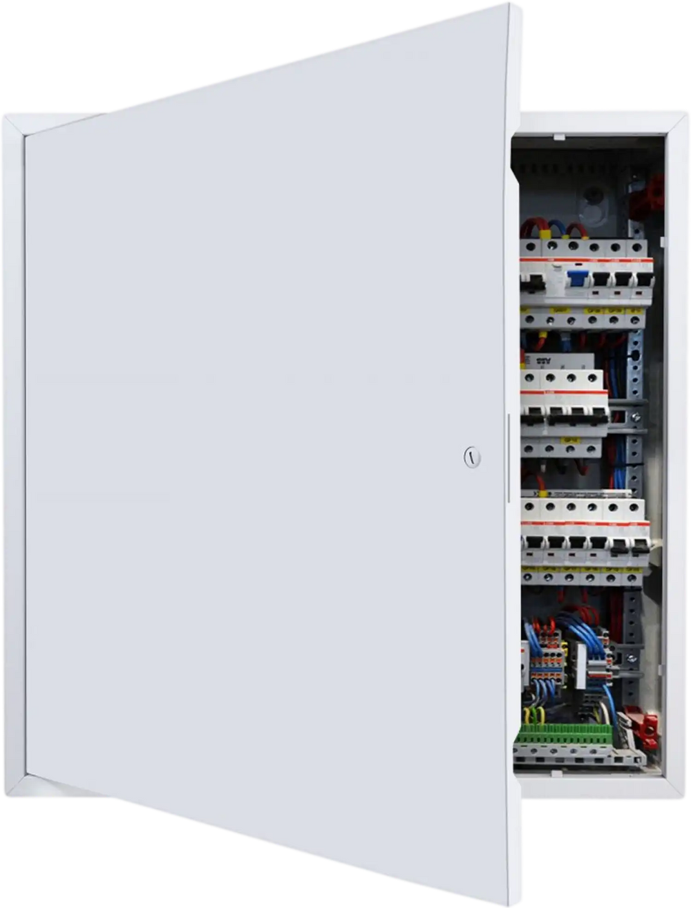 VEVOR Access Panel for Drywall & Ceiling, 24 x 24 Inch Plumbing Access Panels, Reinforced Access Door, Heavy-Duty Steel Wall Hole Cover, Easy Install Removable Hinged Panel for Wiring & Cables, Silver