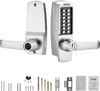 VEVOR Mechanical Keyless Entry Door Lock, 14 Key Mechanical Door Lock with Keys, Mechanical Keypad Door Lock with Handle, Stainless Steel Waterproof Keyless Gate Lock, for Home Office Outdoor Garage