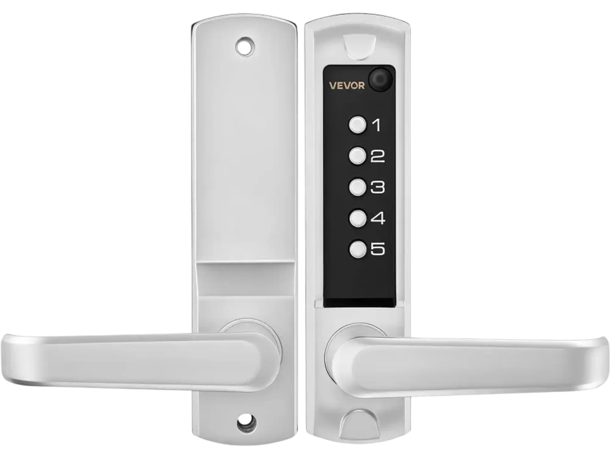 Vevor Door Lock Mechanical Keyless Entry 5-Digit Keypad with Handle Silver New
