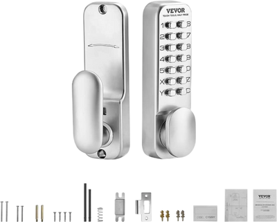 Vevor Door Lock Mechanical Keyless Entry Keypad Knob Stainless Steel New