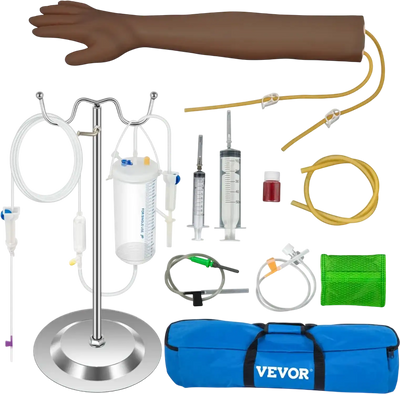 Vevor IV Practice Kit Phlebotomy Training Arm with Infusion Stand New