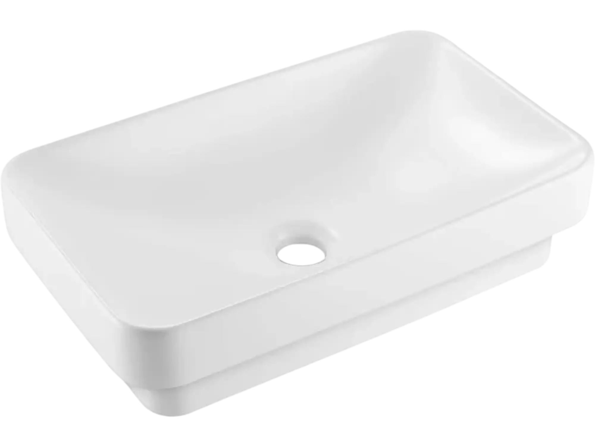 Vevor Bathroom Sink Semi-Recessed White Ceramic 19.3