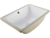 VEVOR Undermount Bathroom Sink, 18.11 x 12.99 Inch Rectangular White Ceramic Vessel Sink with Overflow Hole, Under Counter Drop in Modern Lavatory Vanity Bath Wash Bowl Basin, Rectangle Small Space