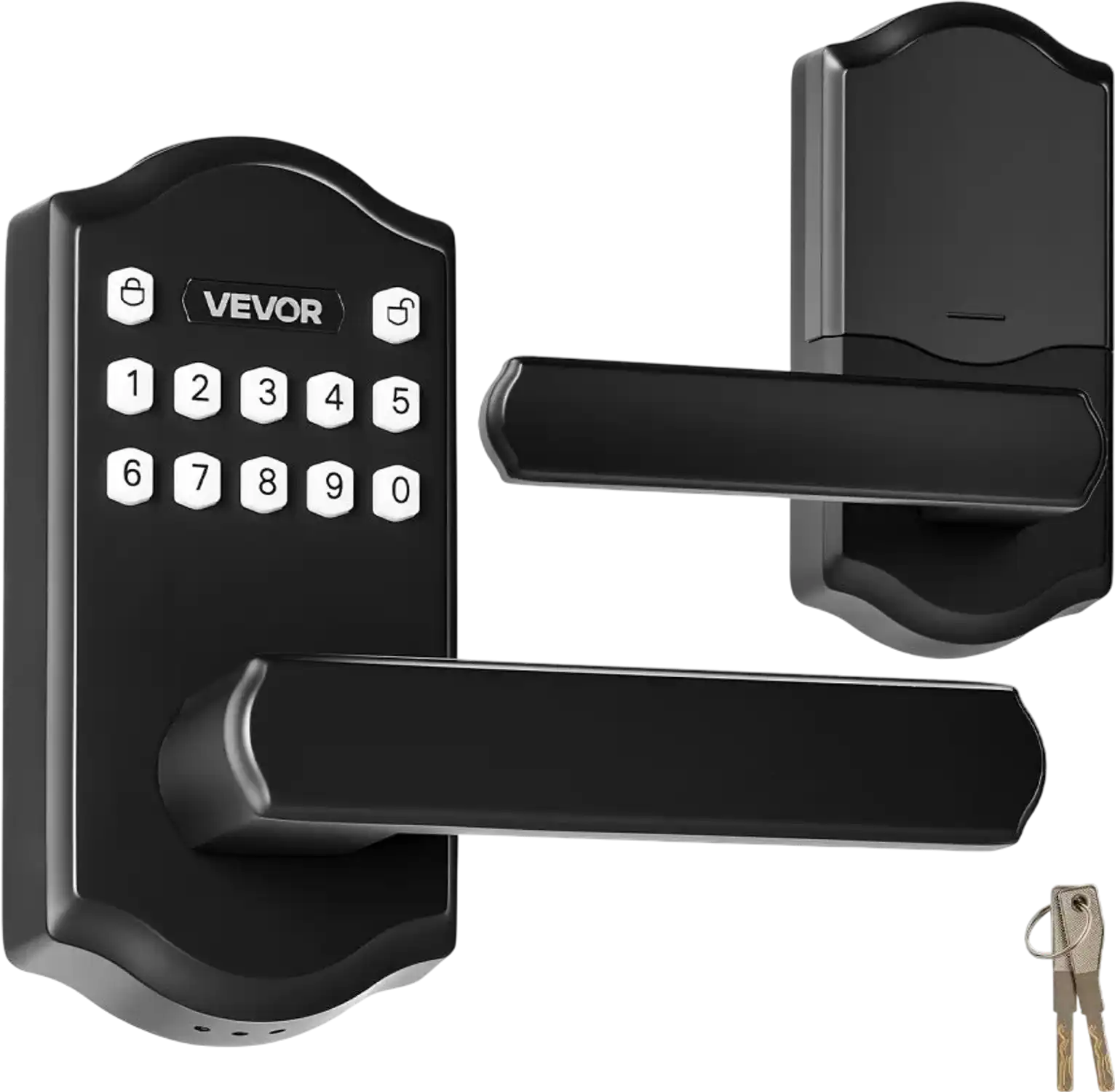 Vevor Door Lock Keyless Entry Lever Handle Matte Black New