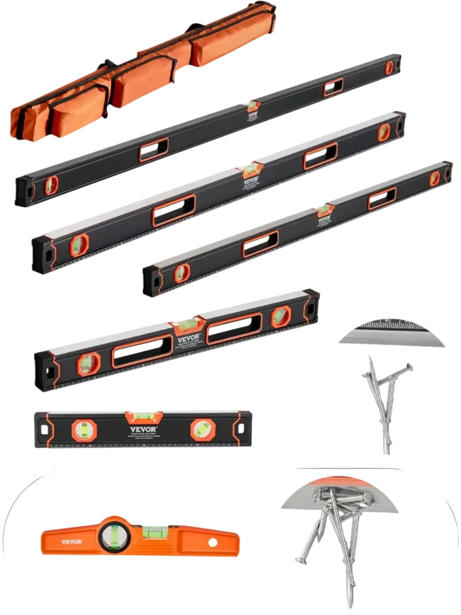 Vevor Levels Set 6-Piece Torpedo Box Level Set 10