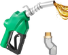 VEVOR 1 Inch NPT Automatic Fuel Nozzle with Swivel, Max Flow Rate 21.6 GPM, Auto Shut Off Diesel Gas Pump Nozzle with 3-Speed Trigger Lock & 1-3/16 in (OD=30.1 mm) Spout for Gasoline, Diesel, Kerosene
